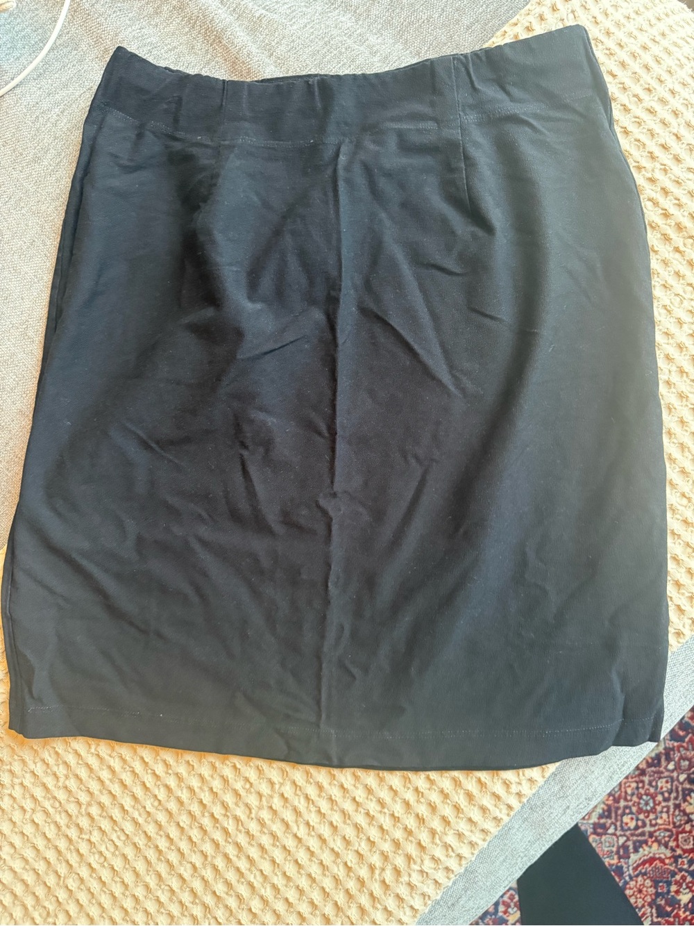 Eileen Fisher Black Stretch Pencil Skirt